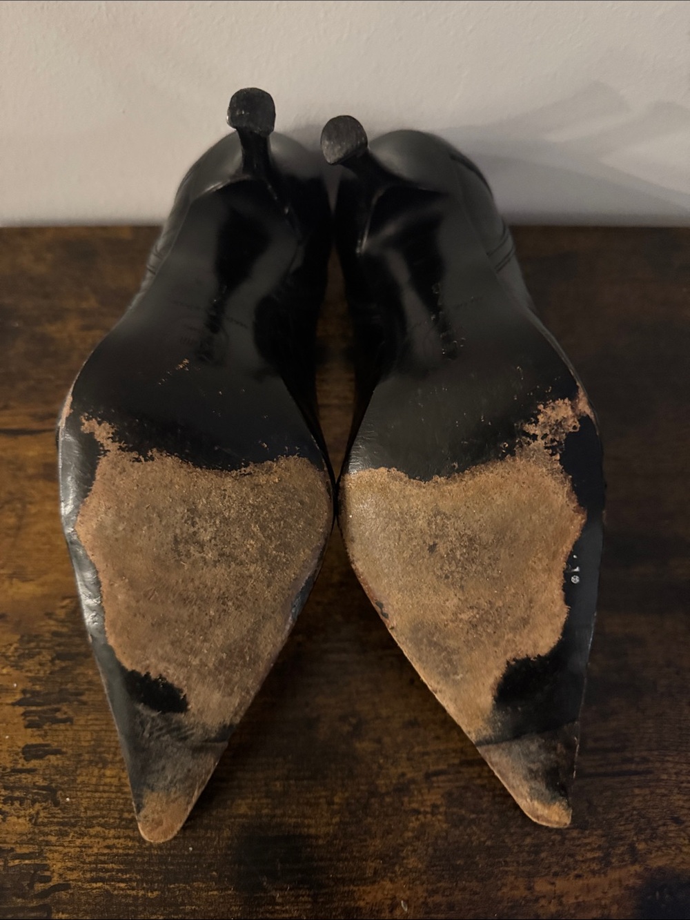 Charles David Black Pointed Leather Buckle Pumps - Picture 8 of 11